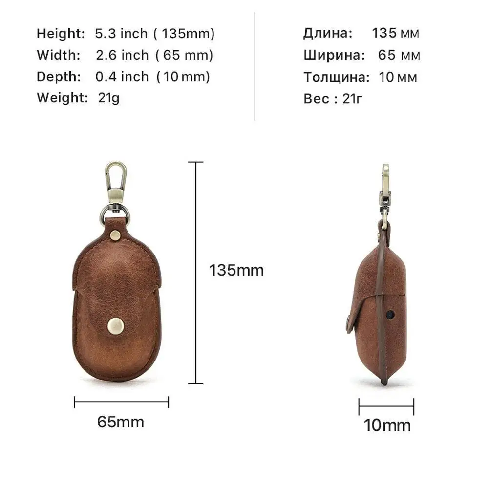 

Wireless Bluetooth Earphone Protective Cover Crazy Horse Leather Trendy Earphone Protective Cover Protective Case For FOR Samsun
