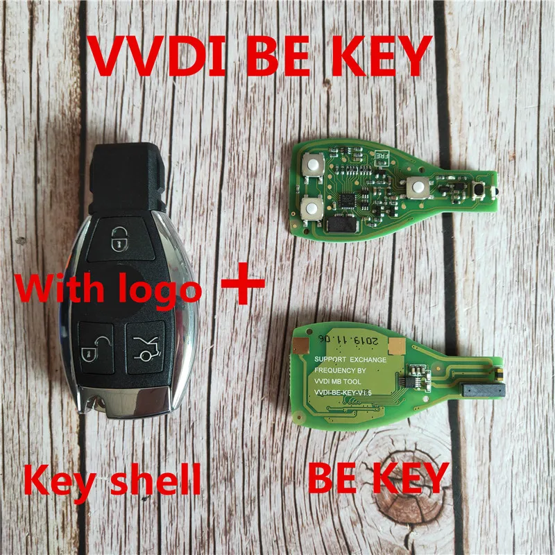 Xhorse VVDI ключ для Benz V1.5 PCB дистанционный ключ чип улучшенная версия умный ключ оболочка с логотипом может обменять МБ BGA жетон