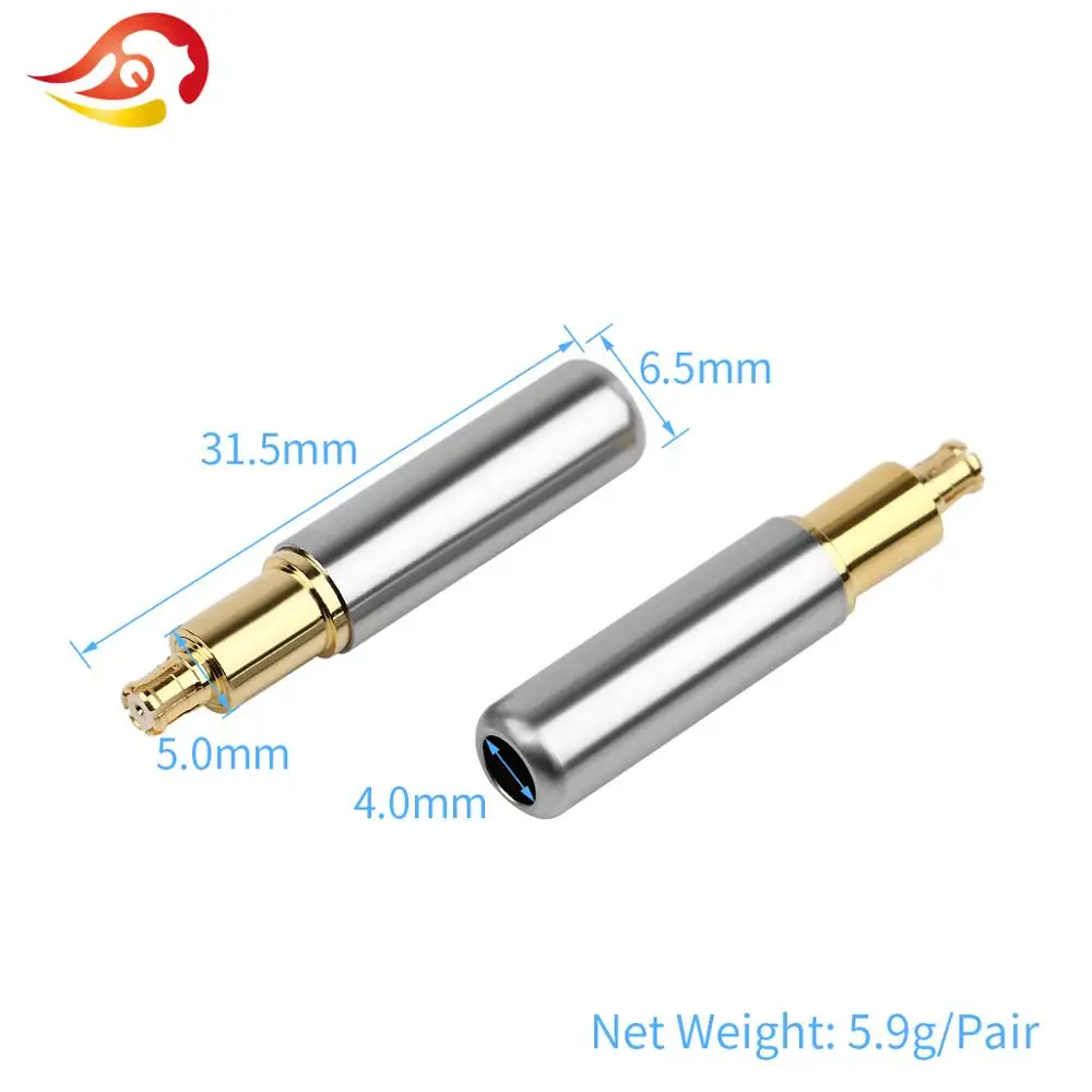 QYFANG 1 Pair Headphone MMCX Plug Beryllium Copper Pin A2DC Jack For Audio-technica ATH ESW750 770H 990H ADX5000 MSR7B Headset |