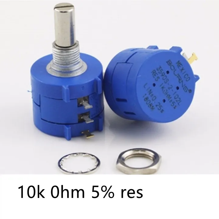 

Ручка потенциометра 3590s-2-103L, 10k, 0 Ом, 5% разрешения, 5 шт.