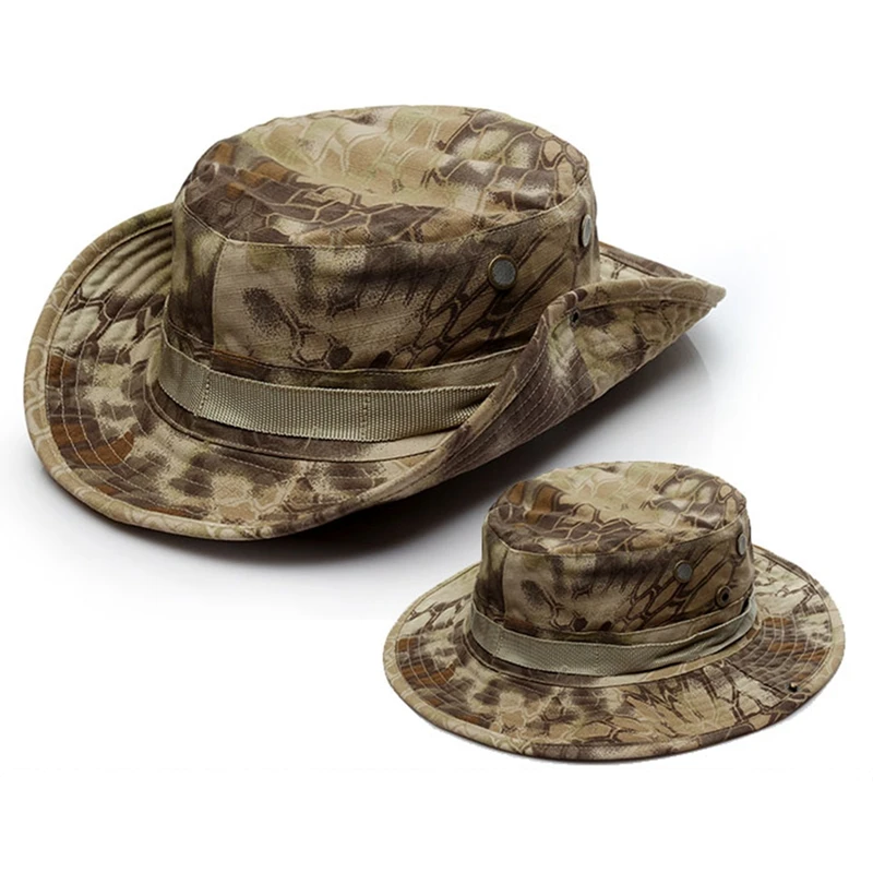 

Summer Camouflage Fishing Cap Sunshade Sun Visors Bucket Tactical Hat Sports Camping Hunting Hiking Bob Wide Brim Bonnie Caps