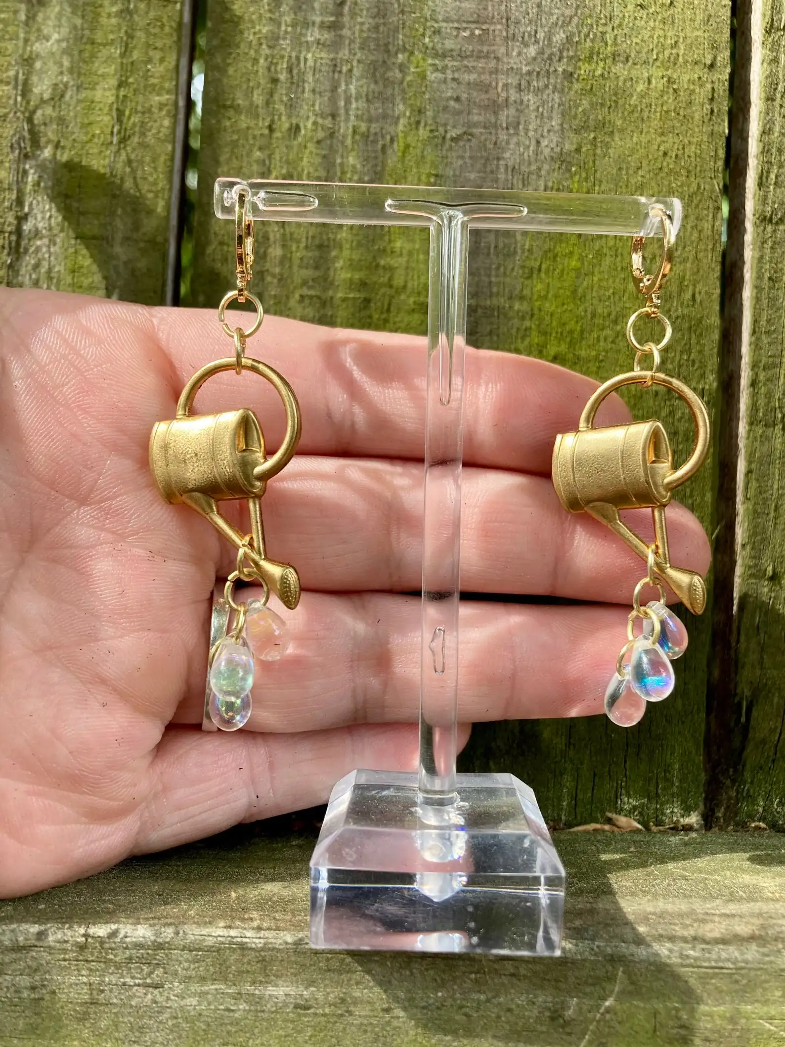 

The Watering Can Earrings with Rains Dangle Drop Earrings