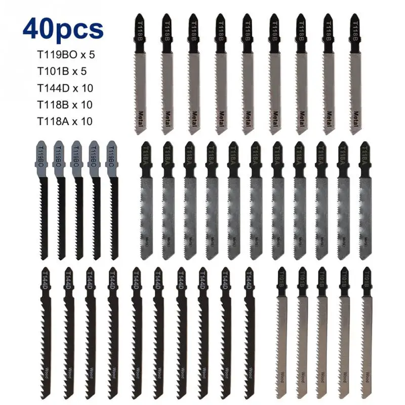 40 шт. u хвостовик джиг пилы набор Ассорти металла стали лобзик лезвие фитинг для