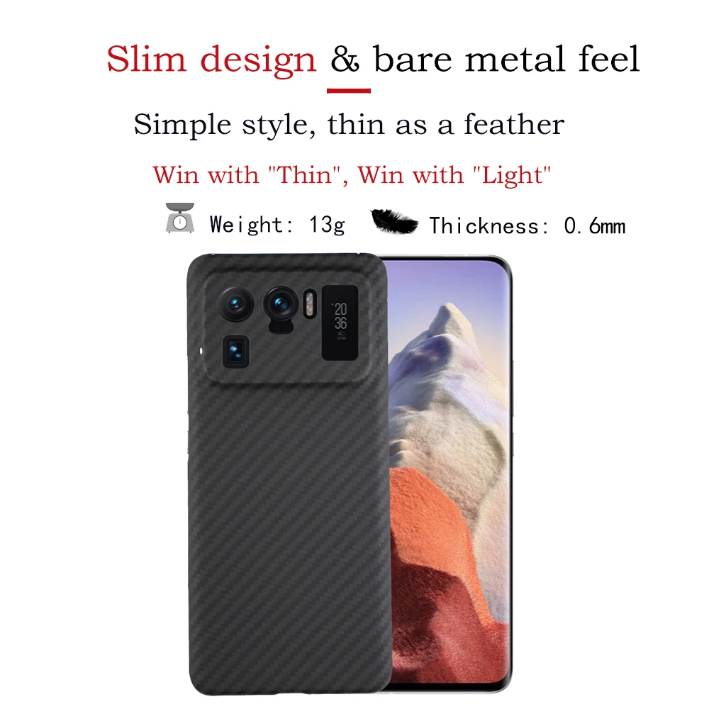 carbon fiber phone case for xiaomi mi 11 ultra aramid fiber phone cover ultra thin business case for xiaomi mi 11 ultra 5g shell free global shipping
