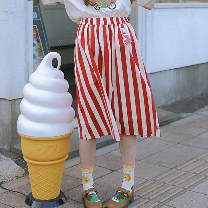 Юбка женская трапециевидная до середины икры дизайнерская хлопковая с