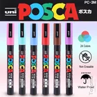 Маркер Uni Posca PC-3M, 1 шт., сверхтонкий наконечник, 0,9-1,3 мм, 24 цвета на водной основе