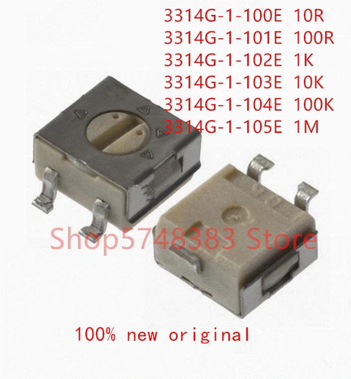 20 шт./лот 3314G-1-100E 3314G-1-101E 3314G-1-102E 3314G-1-103E 3314G-1-104E 3314G-1-105E 3314G-1 10R 100R 1K 10K 100K 1M