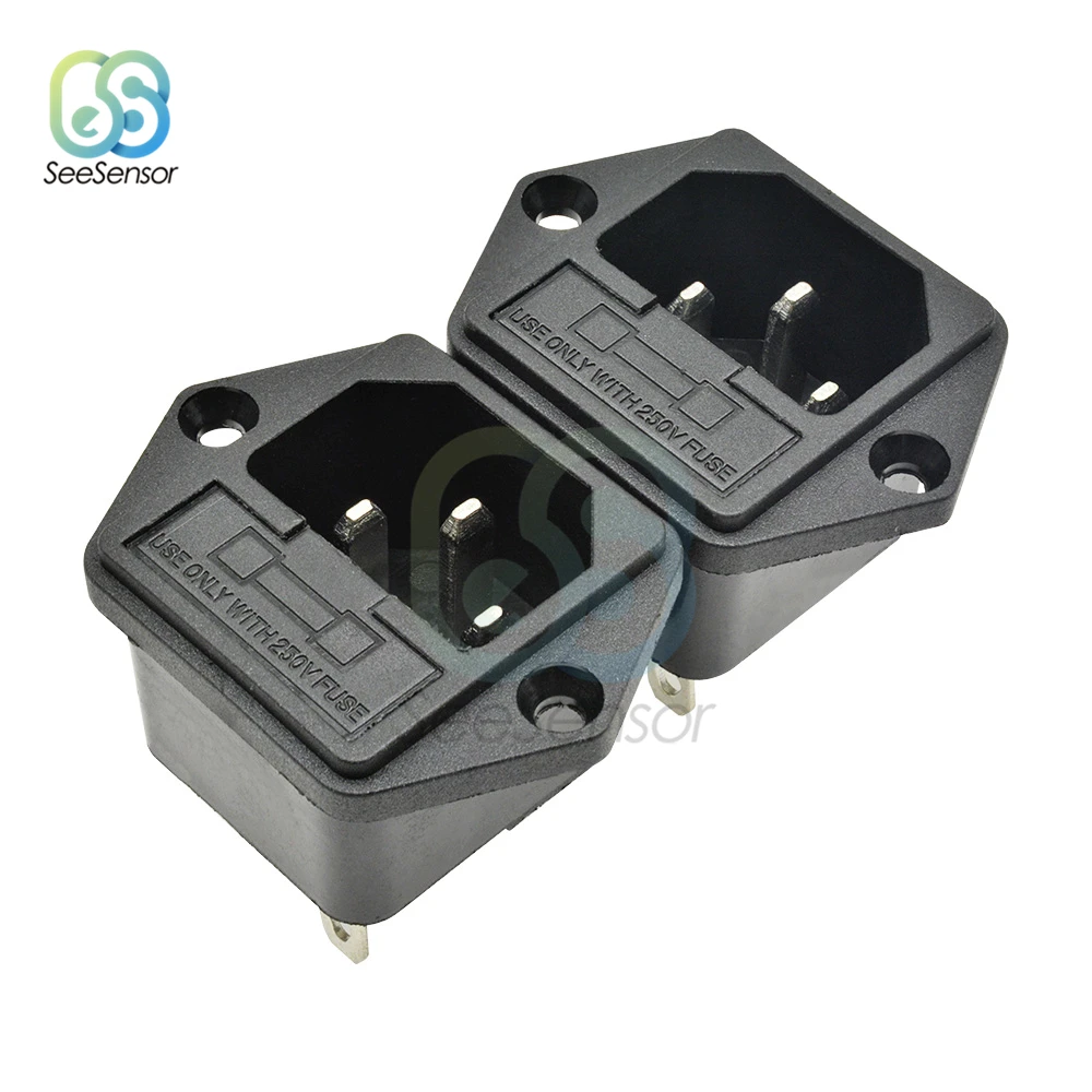 10A 250VAC 3 Pin AC 02 03 входной разъем Мощность Разъем гнездо держателя плавкого