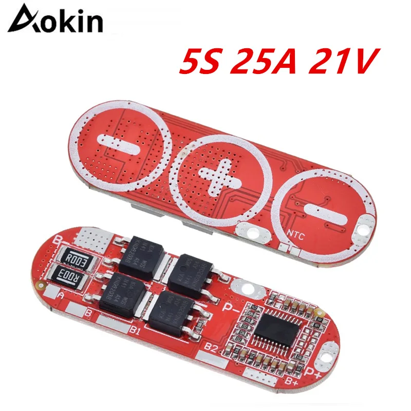 Aokin BMS 1S 2S 10A 3S 4S 5S 25A 18650 Защитная печатная плата литий ионного