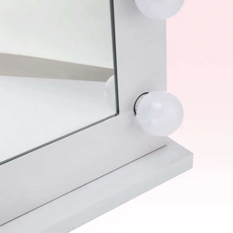 Регулируемая яркость 12 Светодиодный ных лампочек белое голливудское зеркало для