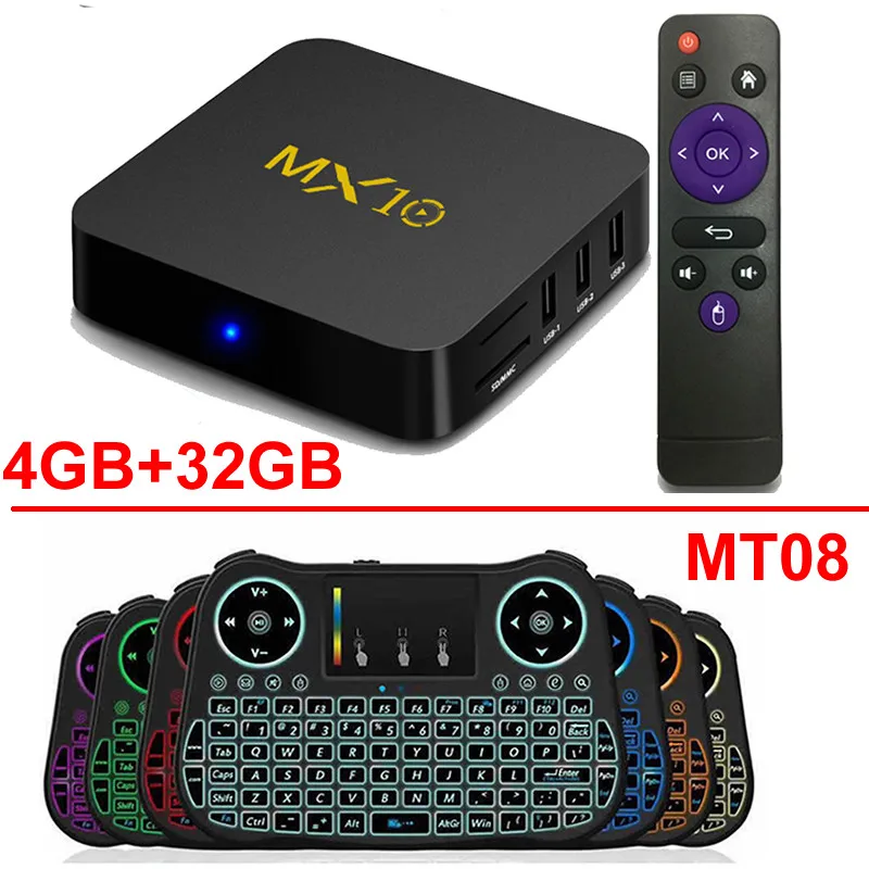 4GB 32GB add MT08 Android 9,0 MX10 Smart tv BOX DDR4 4 ГБ ОЗУ 64 Гб ПЗУ четырехъядерный процессор Rockchip RK3328 4K 3D Wifi USB 3,0 IP tv Android умная приставка - Цвет: 4GB 32GB add MT08