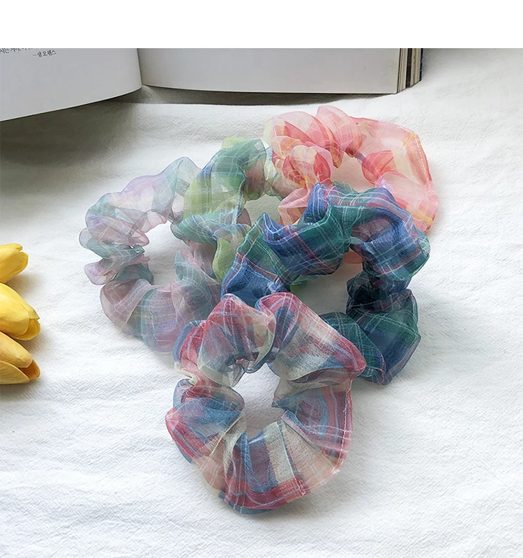 Новинка модная прозрачная сетчатая пряжа в полоску милая маленькая свежая