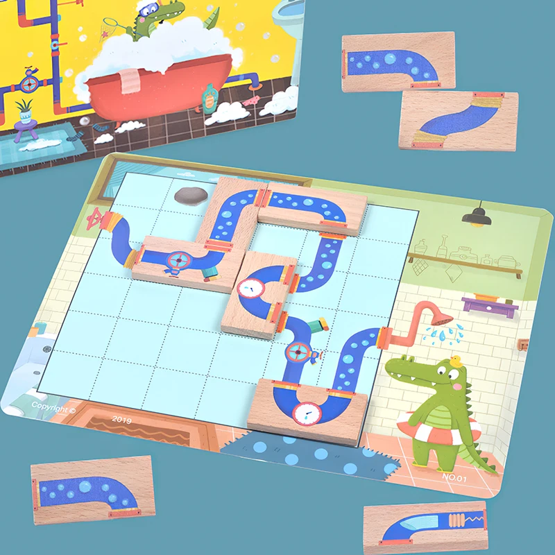 

Playful Challenges Children Educational Toys Help Little Crocodile Bathing Maze Game Puzzle Training Thinking Toy Gift