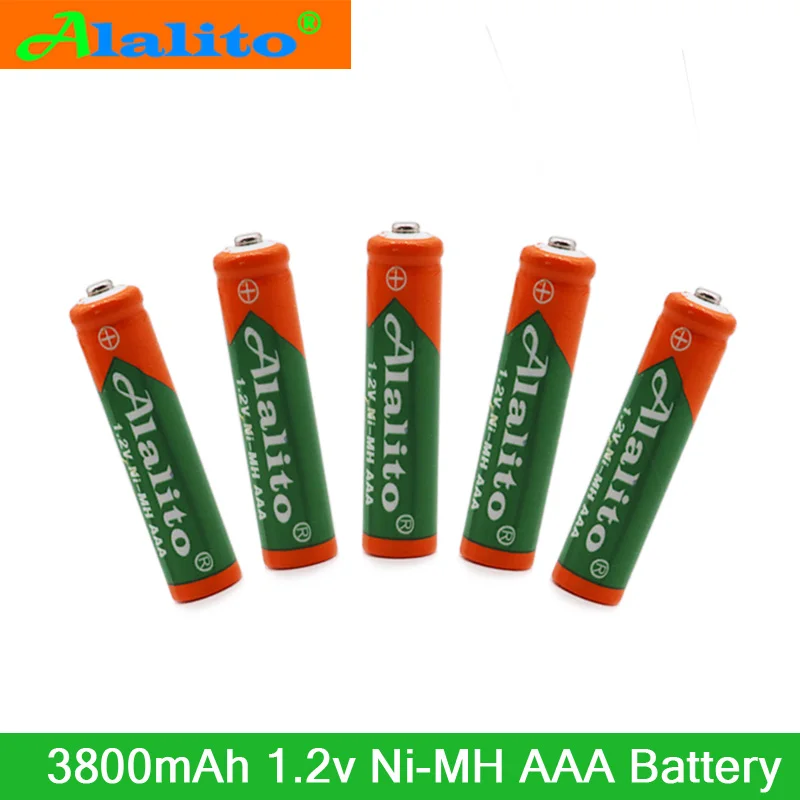 1 шт. AA 2 V 5200mAh батарея Ni MH v 3800mAh AAA аккумуляторная Садовый Солнечный светильник