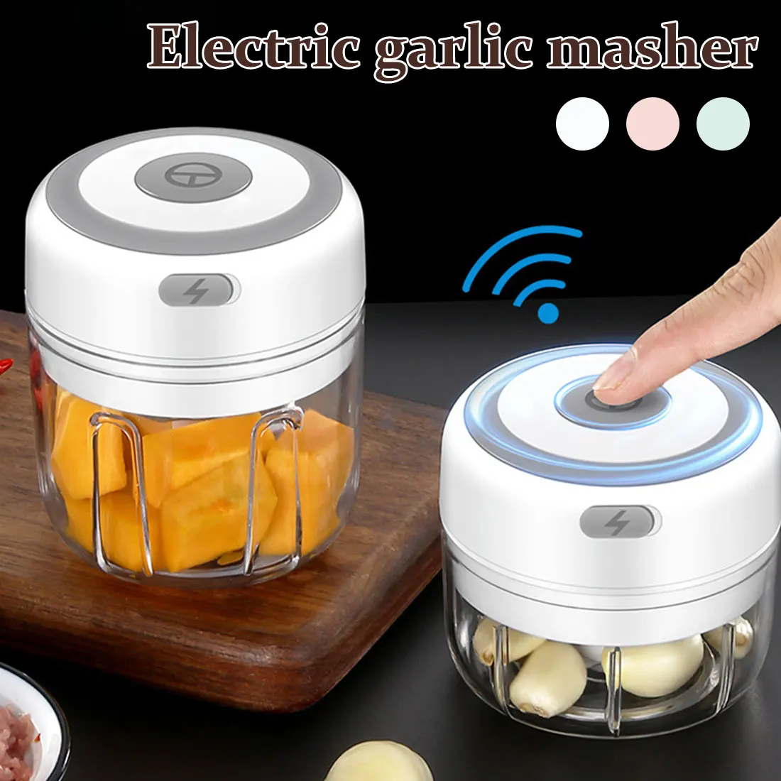 

Electric Garlic Masher Kichen Accessories Crusher Chopper Kitchen Gadget Charging Masher Machine for Garlic Ginger Chili Cutter