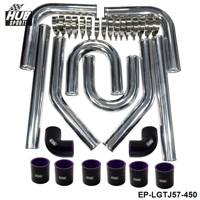 Универсальный 2 25 дюймовый 57 мм турбоохладитель алюминиевая труба силиконовый