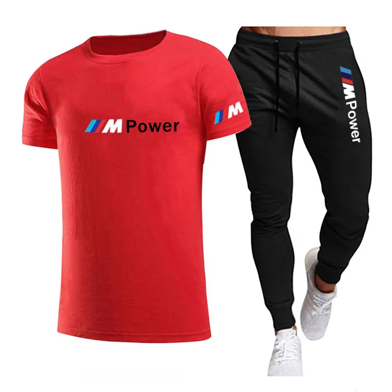 

New Summer 2021 Casual Men's Sportswear Track And Field Men's Sportswear Short Sleeved T-shirt Two-piece Set