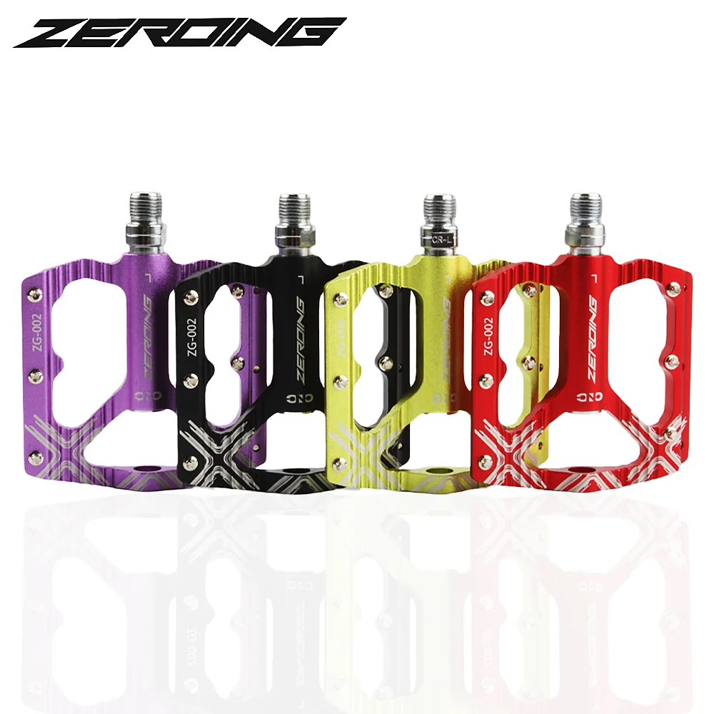 

ZEROING Bicycle Pedal Road BMX Mountain Bike Aluminum Alloy Pedals Ultralight Seal 3 Bearings Bicycle Parts Accessories