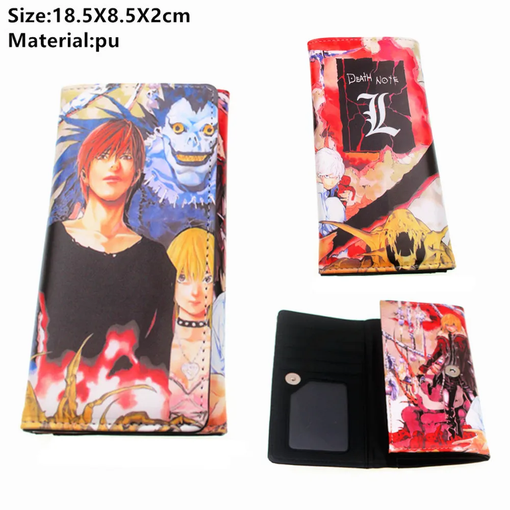 Длинный кошелек из искусственной кожи с аниме Death Note L держатель для карт и фото