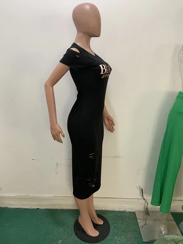 Женское летнее платье миди с принтом букв милое Спортивное сексуальное пляжное