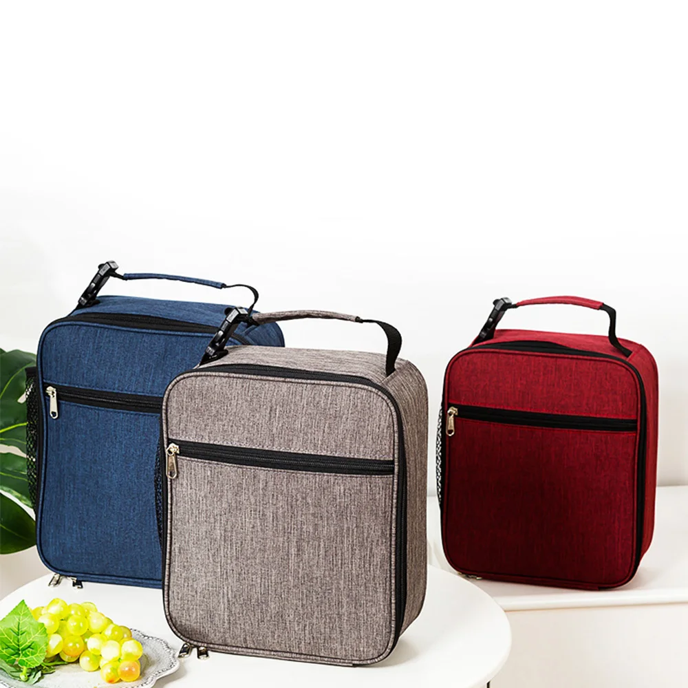 

Portable Lunch Bag Thermal Insulated Lunch Box Tote Cooler Handbag Bento Pouch Dinner Container School Food Storage Bags