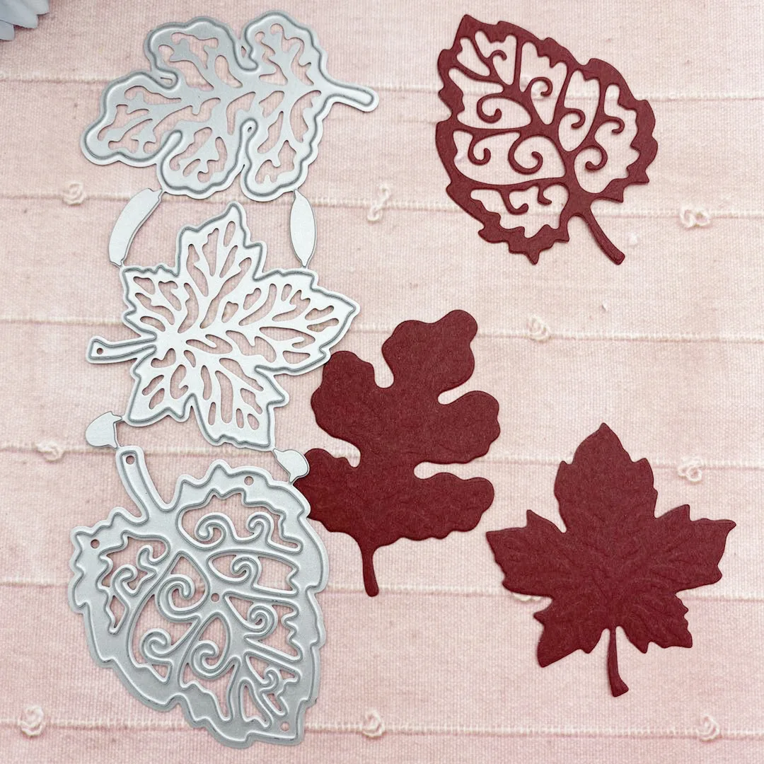 

Hollow Leaf Metal Cut Dies Stencils for Scrapbooking Stamp/Photo Album Decorative Embossing DIY Paper Cards
