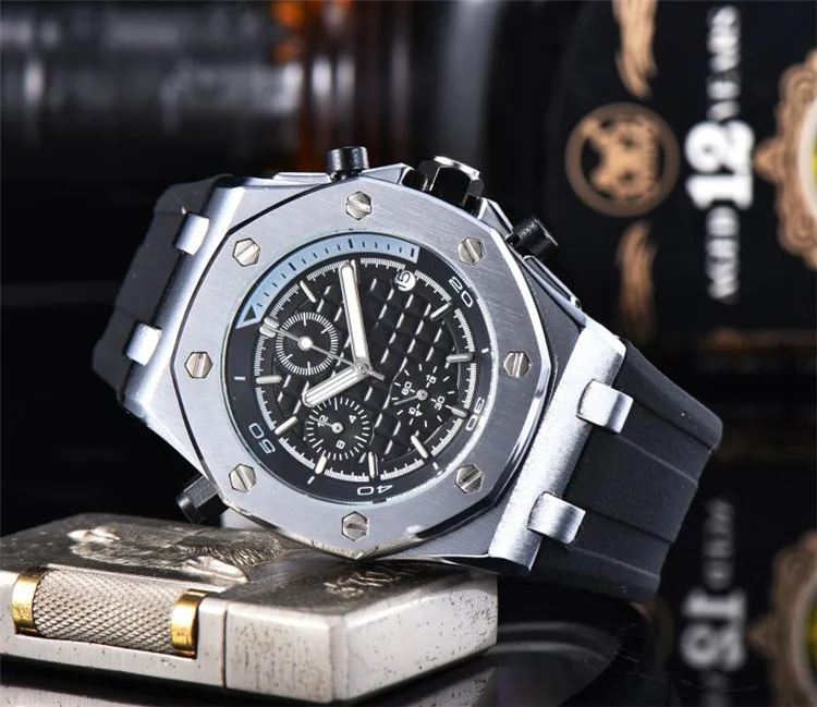 

2020 new watch six needle quartz men's business watch multi-function watch royal oak watches luxury