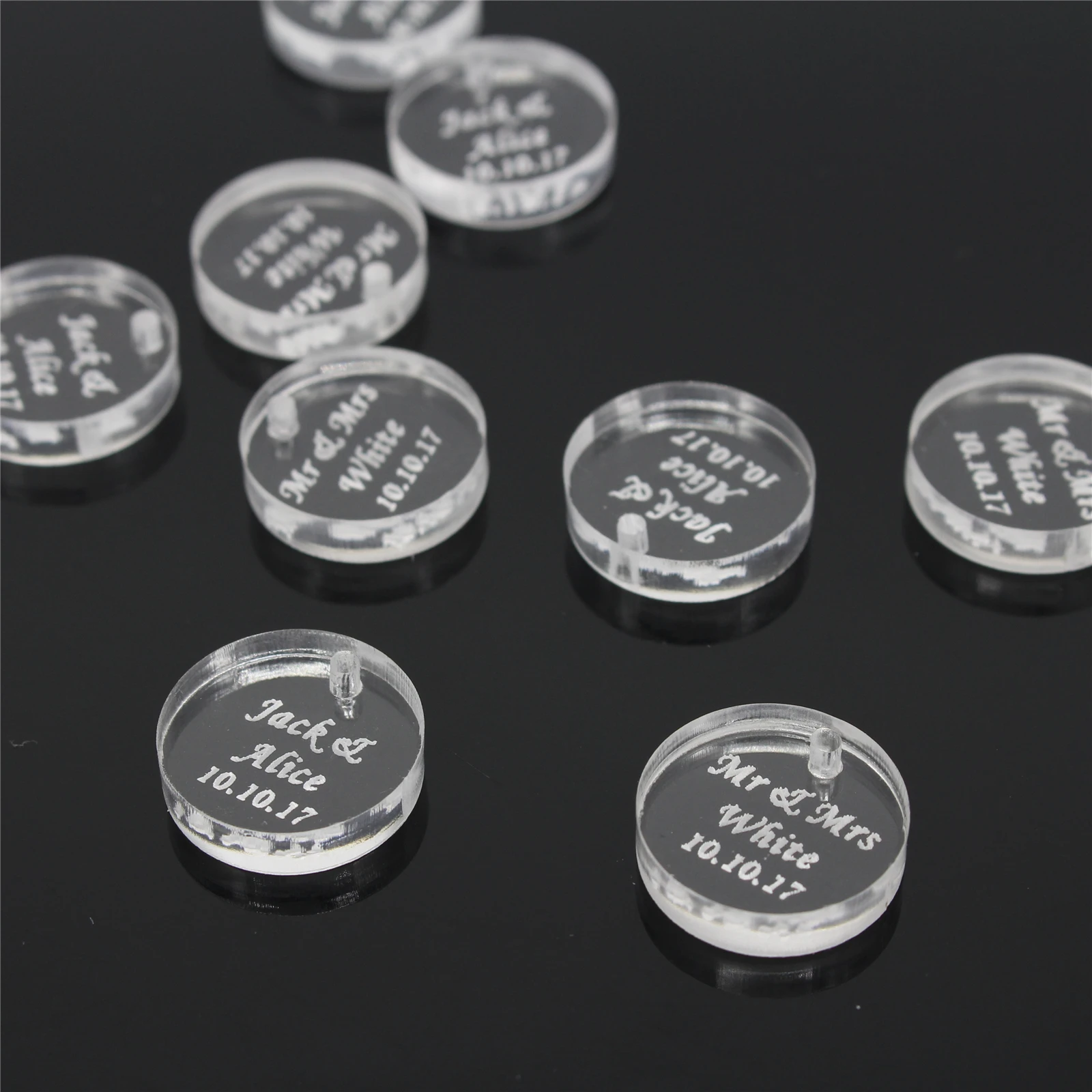 

Персонализированные круглые акриловые этикетки 50 штук