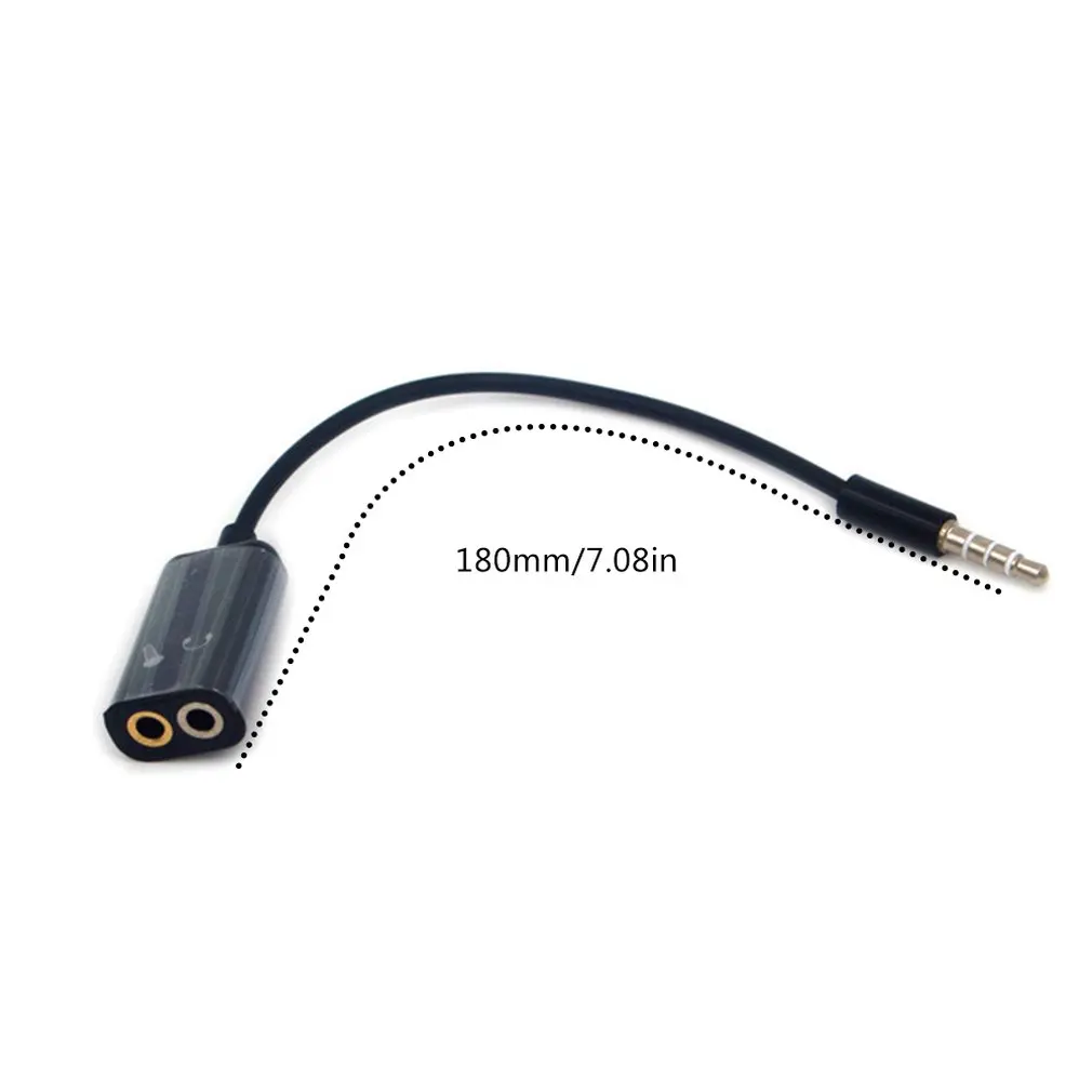 

1 To 2 3.5mm Stereo Splitter Audio Male To Earphone Headset And Microphone Adapter Turn Wiring Connector Converter