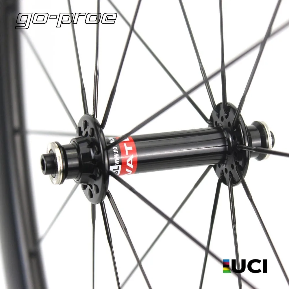 UCI Quality 700c Road Bike Carbon Wheel Bicycle Wheelset Tubeless Clincher With NOVATEC Straight Pull Hub Pillar 1423 | Спорт и