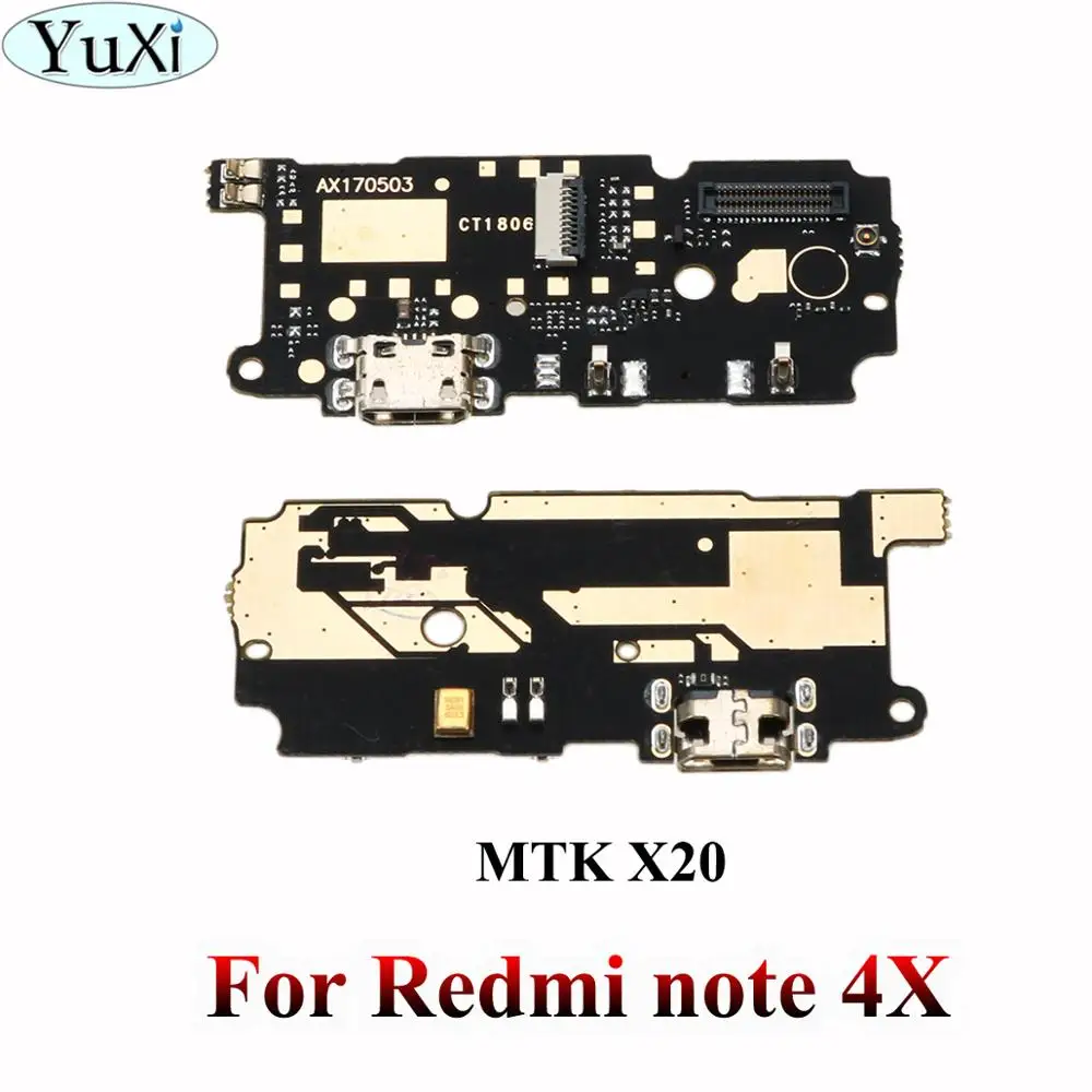 YuXi usb зарядка Нижняя плата гибкий кабель соединительные детали для Xiaomi Redmi Note 3/4/Note 3/4 Pro/4A/5A/4X/2A/3 S микрофонный модуль
