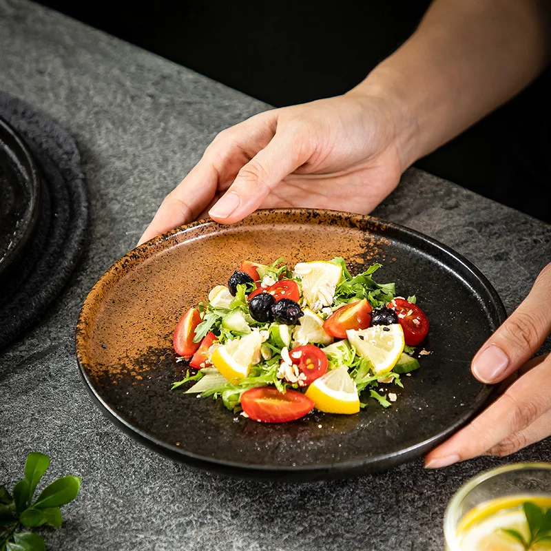 Красивые тарелки с узором в виде туманности блюдо для чая К салата европейский