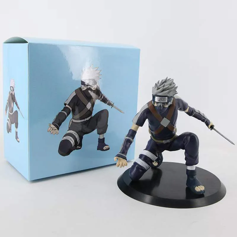 

Anime Figure 15CM Hatake Kakashi Combat Version Squatting Japan Anime New Kakashi PVC Action Figure Toys Gift