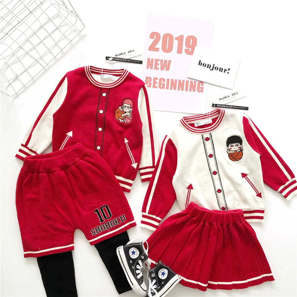Детская одежда для осени и зимы Tonytaobaby спортивный баскетбольный свитер костюм