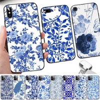 toplbpcs blue and white porcelain phone case for iphone 11 12 13 mini pro xs max 8 7 6 6s plus x 5s se 2020 xr case