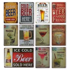 Металлический жестяной винтажный постер в виде пивной девушки для кофе бар дверной знак Декор Ретро стиль Защита окружающей среды стена