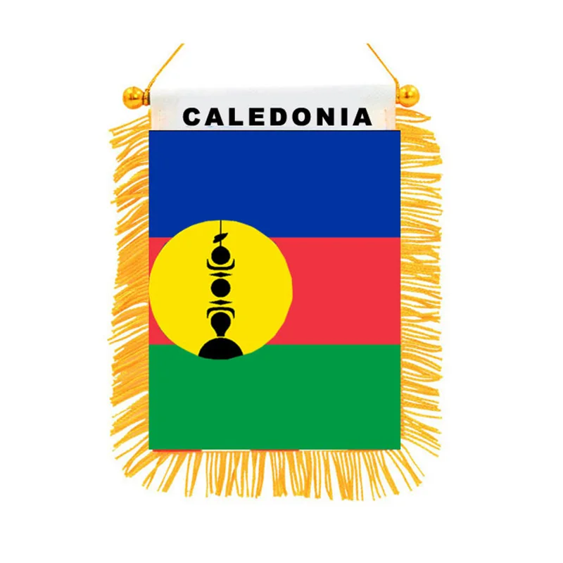 

CALEDONIA Flag Mini Blackout Fabric Pennant Double Sided Printed Waterproof Hanging Flag Home Decor