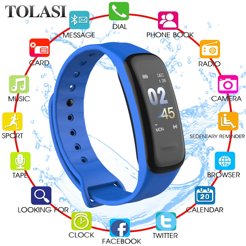 Новый Умный Браслет умные часы измерение артериального давления пульсометр Cardiaco