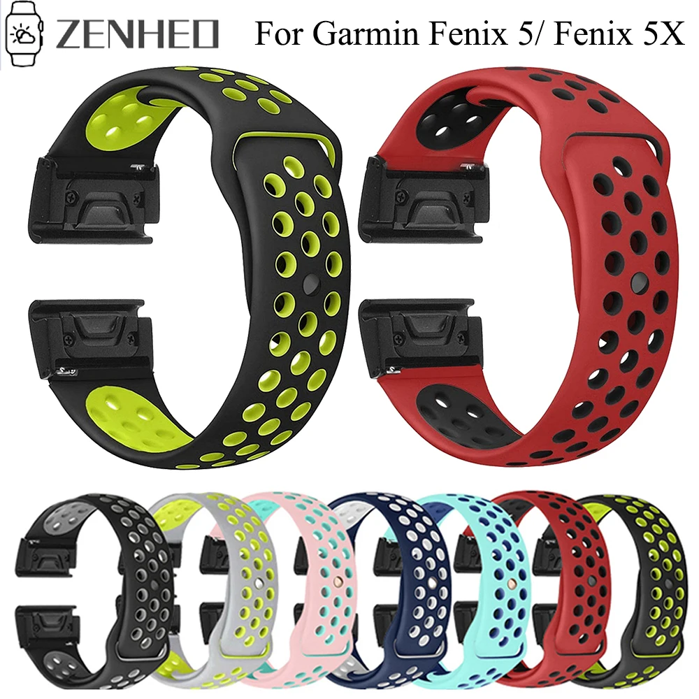 Силиконовый ремешок для Garmin Fenix 5X/5X Plus/Fenix 3/3 HR часов 5/5 Plus 22 мм 26 мм|Ремешки часов| |