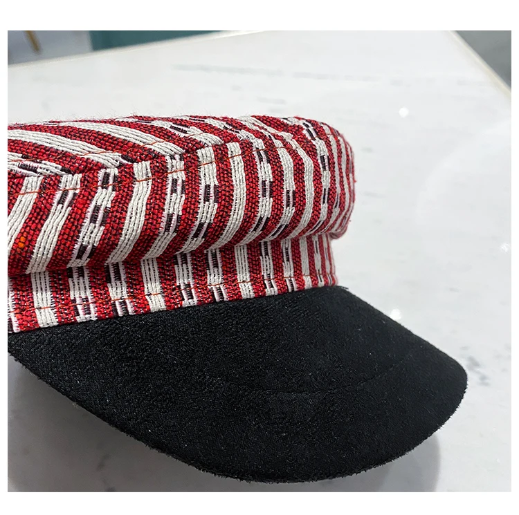 

New Unisex Military Hat Women French Style navy cap Baker's Boy Hat Cap Flat Top Travel Cadet Hat Baseball Hats Captain Cap