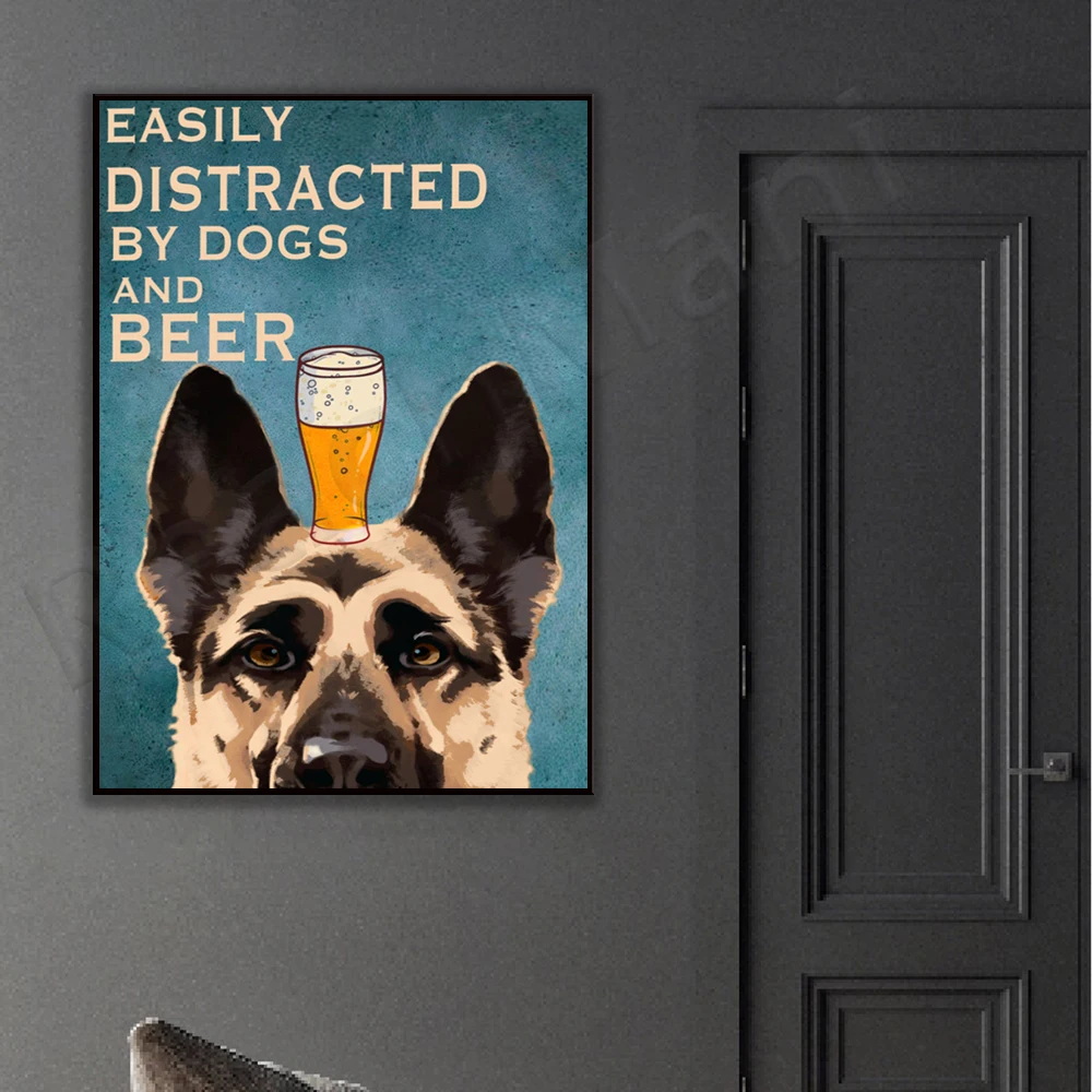 

Easy to be decorated by dog and beer posters, dog and beer wall decoration, beer lovers wall decoration, beer art prints, beer a