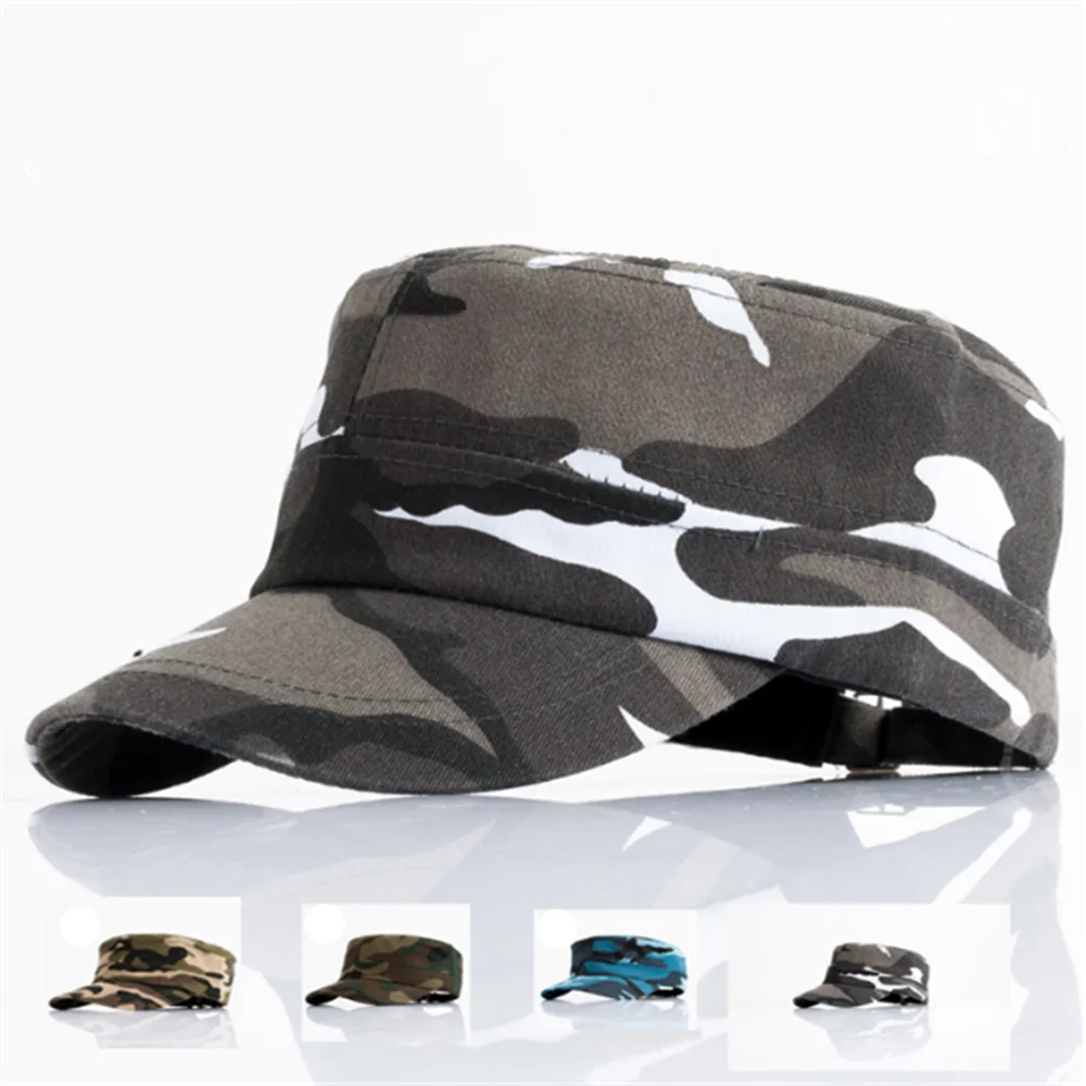 Sombrero plano de camuflaje Multicolor, gorra militar de ocio al aire libre, venta al por mayor, nuevo