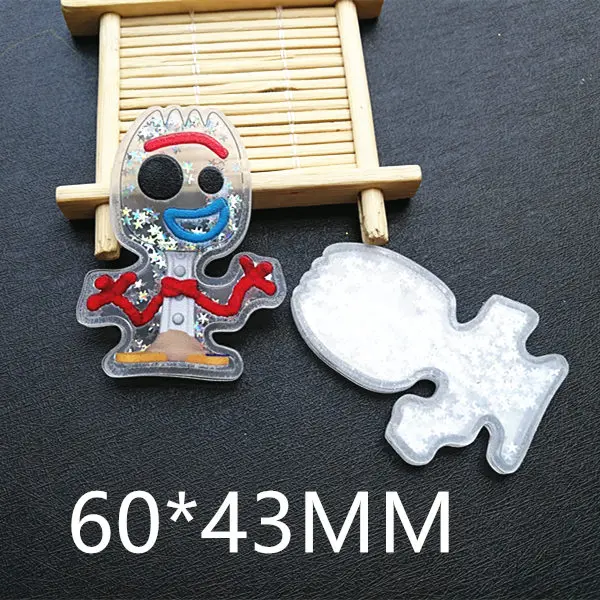 2 шт./партия, 60*43 мм вилка с рисунком из мультфильма, шейкер из смолы