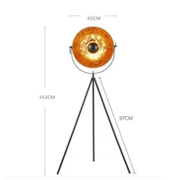 Modern LED American Tripod Floor Lamp Nordic Retro Industrial Vertical Lights for Living Room Bedroom Studio Luminaire Lighting