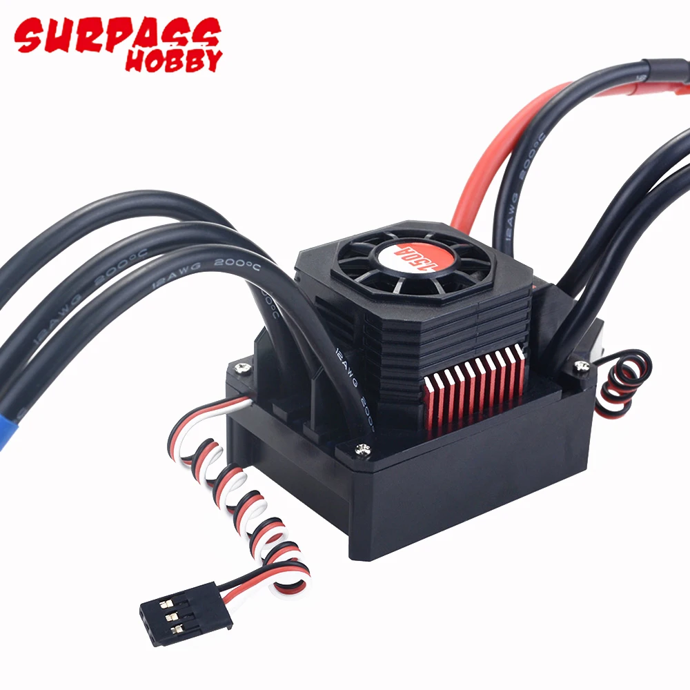 Surpass Hobby 4076 2000KV/2250KV Водонепроницаемый бесщеточный двигатель с 120A/180A ESC для 1/8 р/у