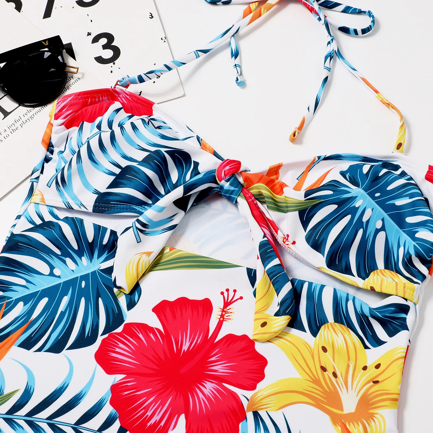 

Flower Swimwear Brazilian Women Bikinis Hollow Print Sexy Swimsuit One-piece Bikini Bathing Suit Women Swimwear Trajes De Bano