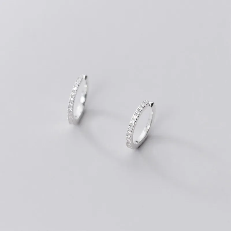 Серьги манжеты из стерлингового серебра 925 пробы циркониевый зажим серьги без