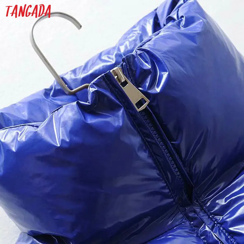 Tangada, женские парки больших размеров, толстые,, короткие, стильные, на молнии, с карманами, женские, теплые, зимние, с вышивкой, пальто MJ05
