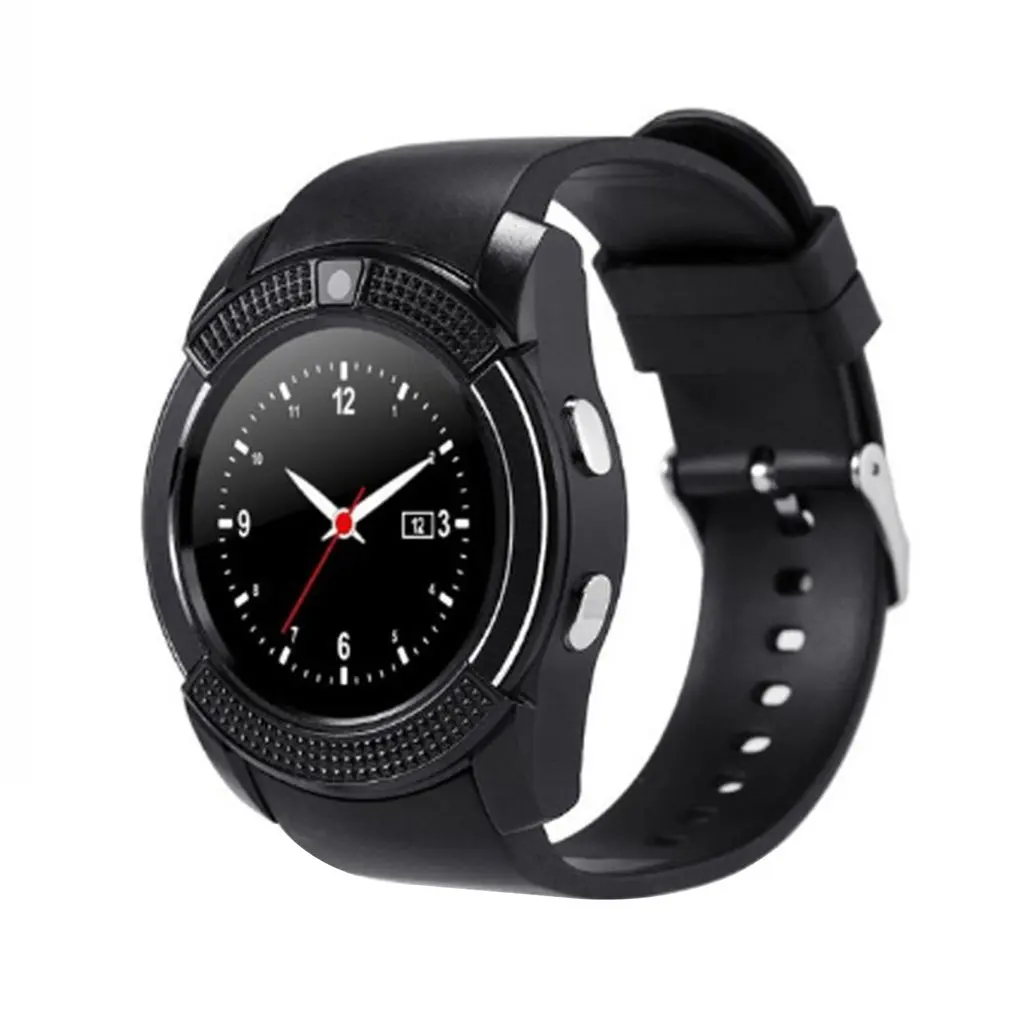 

Sport Men Smart Watch v8 sim card android camera rounded Answer Call Dial Call Smartwatch Heart Rate Fitness Tracker