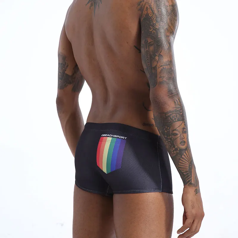 Мужские трусы боксеры для плавания темно синие брифы плавки пляжная одежда